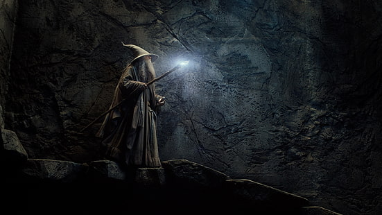 filmer, The Lord of the Rings, The Hobbit, The Hobbit: The Desolation of Smaug, Gandalf, HD tapet HD wallpaper