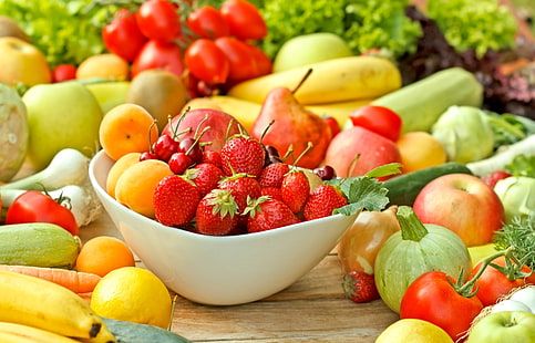 buah-buahan dan sayuran 4k hq desktop, Wallpaper HD HD wallpaper