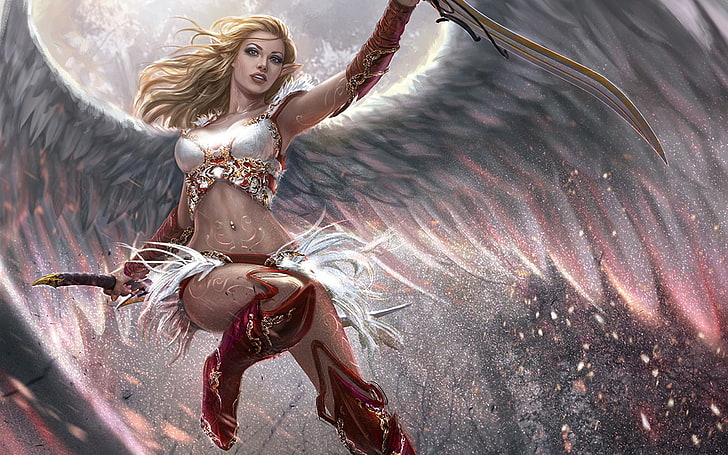 La leggenda dell'angelo Cryptids, realistica, ali, angelo, Sfondo HD