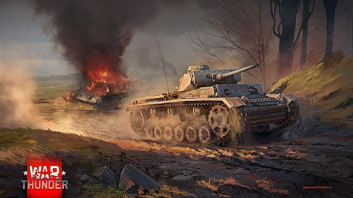War Thunder oyunu posteri, War Thunder, tank, T-34, Gaijin Entertainment, Panzer III, video oyunları, HD masaüstü duvar kağıdı