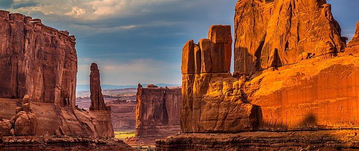Wielki Kanion, Park Narodowy Arches, Utah, skała, przyroda, USA, krajobraz, Tapety HD