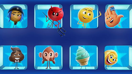 Emojimovie: Вырази себя, смайлик, 4к, HD обои HD wallpaper