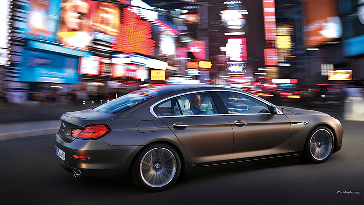 hatchback gris de 5 puertas, BMW 6, ciudad, automóvil, vehículo, BMW, Fondo de pantalla HD