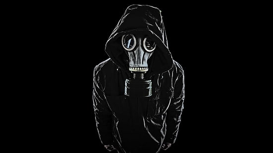 Mann in der Gasmaske 4K 8k, Maske, Mann, Gas, HD-Hintergrundbild HD wallpaper