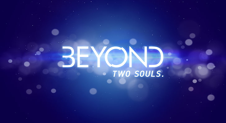 blå bakgrund med textöverlägg, videospel, Beyond Two Souls, HD tapet