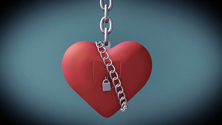 *** My Heart Is Closed ...***, heart, valentines, closed, love, 3d and abstract, HD wallpaper