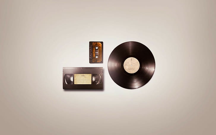 Audio, Cassette, musique, Simple, VHS, Cassette vidéo, vinyle, Fond d'écran HD