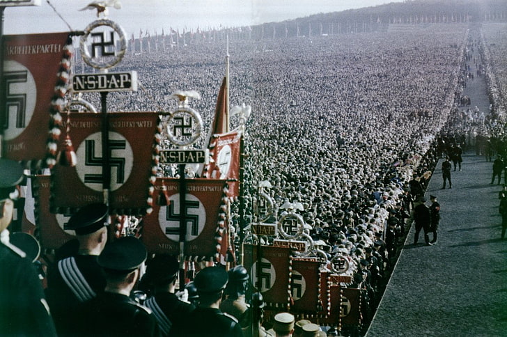 swastika banner, Wars, World War II, Nazi, HD wallpaper
