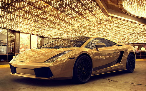 Lamborghini, ouro, Las Vegas, lamborghini, ouro, vegas, carros, HD papel de parede HD wallpaper