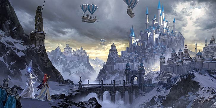 artwork, fantasy art, Heroes of Might and Magic, Heroes of Might and Magic 3, castle, video games, HD wallpaper