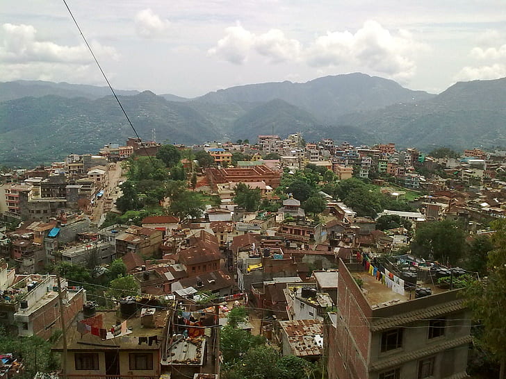 서부 네팔의 Tansencity, 네팔, tansen, 본성, 산, 3d 및 초록, HD 배경 화면