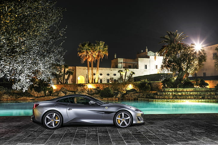Ferrari, mansion, Portofino, HD wallpaper