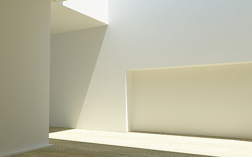 белая деревянная доска, белая, простая, минимализм, в помещении, солнечный свет, дизайн интерьера, HD обои HD wallpaper
