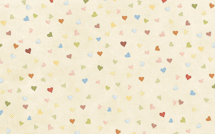 brown and multicolored heart wallpaper, Pictures, Baby, Drawings, HD wallpaper