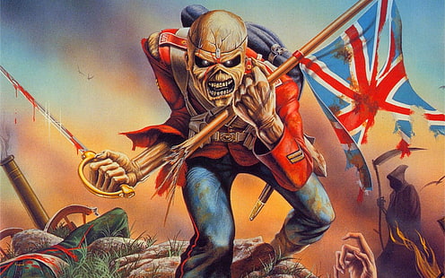 Iron Maiden HD, музика, желязо, мома, HD тапет HD wallpaper