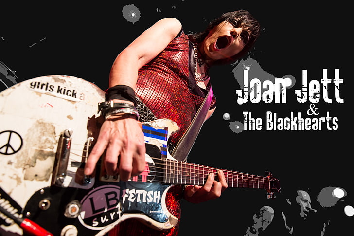 Joan Jett, Joan Jett, gitar, band, Wallpaper HD