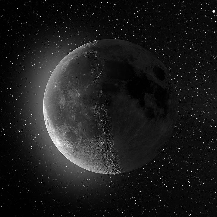 Luna, espacio, naturaleza, astronomía., Fondo de pantalla HD