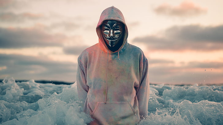 Anonymous, 4K, HD wallpaper