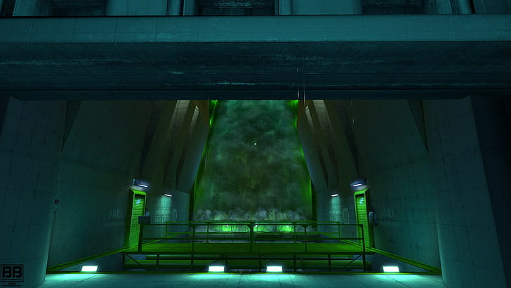 Mirror's Edge, ville, jeux vidéo, vert, lumières, eau, reflet d'objectif, Fond d'écran HD