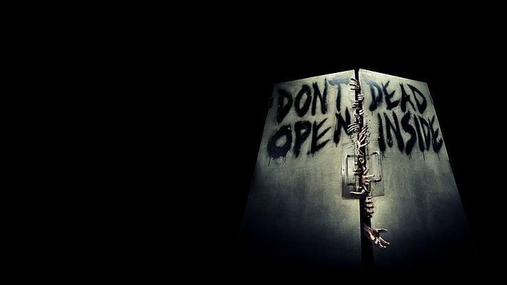 Dont Dead Open Inside signage, The Walking Dead, zombies, TV, HD tapet