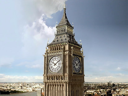 clocktowers, architecture, London, Big Ben, cityscape, HD wallpaper HD wallpaper