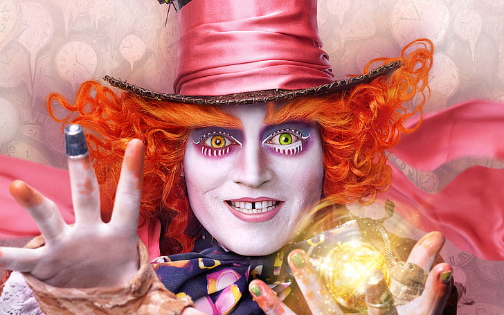 Mad Hatter Alice Through the Looking Glass, through, looking, Glass, Alice, Hatter, HD wallpaper