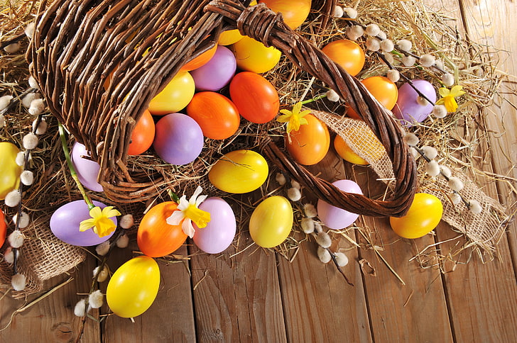 Easter, 4K, eggs, HD wallpaper
