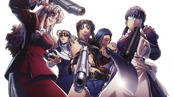 Schwarze Lagune, Balalaika, Revy, Roberta, Anime Girls, Pistole, Anime, HD-Hintergrundbild HD wallpaper