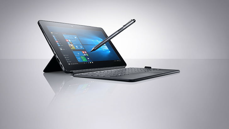 czarny Microsoft Surface, Latitude 11 5000, tablet, sprzęt do gier, gra, Dell, CES 2016, recenzja, Tapety HD