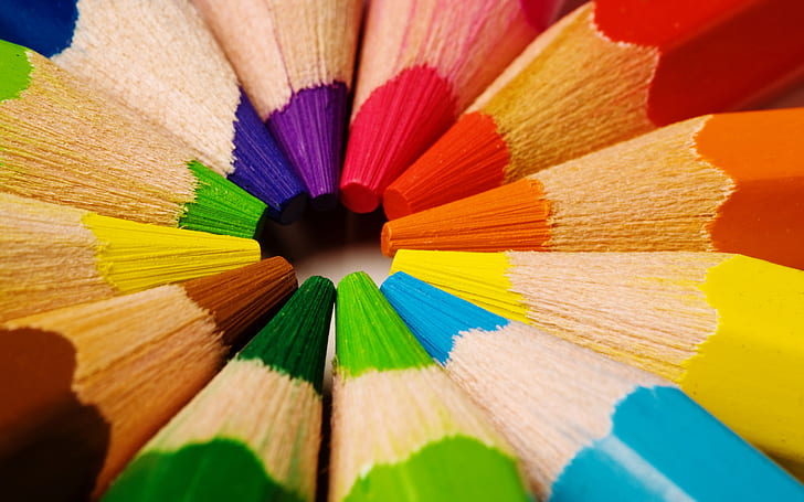 Цвят, моливи, художествени, цветни, моливи, художествени, текстури, HD тапет
