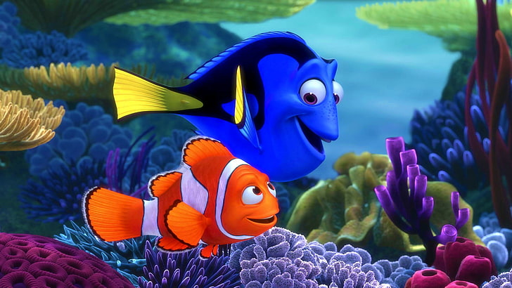 film, Alla ricerca di Nemo, film animati, Sfondo HD