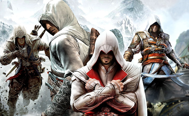 Assassins Creed 2, Spiele, Assassin's Creed, Attentäter, Attentäter, Ezio, Connor, Kenway, Edward, Altair, HD-Hintergrundbild