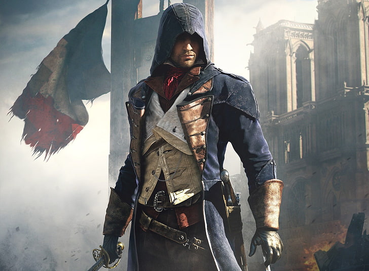 Assassins Creed Unity French Revolution, Arno of Assassin's Creed Unity, tapeta cyfrowa, gry, Assassin's Creed, Francja, gra wideo, rewolucja francuska, Unity, Tapety HD