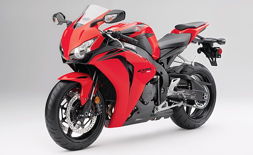 혼다 CBR1000RR, 빨간색과 검은 색 스포츠 자전거, 오토바이, 혼다, CBR1000RR, HD 배경 화면 HD wallpaper