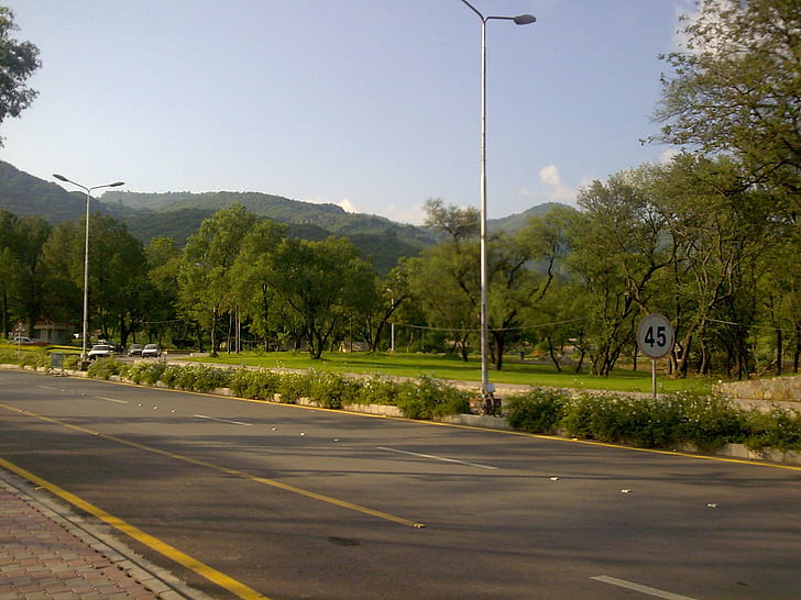 Shehzad, camino de concreto gris, Pakistán, hermoso, islamabad, animales, Fondo de pantalla HD