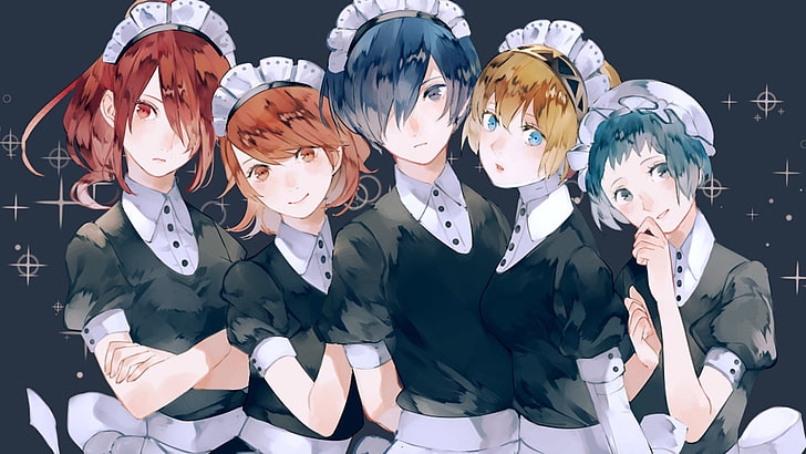 Persona, Persona 3, Aigis (Persona), Anime, Fuuka Yamagishi, Minato Arisato, Mitsuru Kirijo, Videospiel, Yukari Takeba, HD-Hintergrundbild