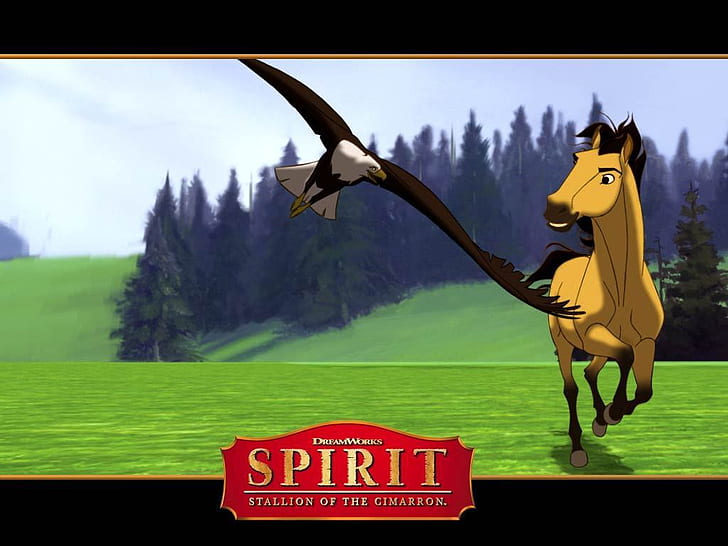 birds Dun horse Spirit: Stallion of the Cimarron Entertainment Movies HD Art , race, movies, Eagle, horses, BIRDS, Dun horse, HD wallpaper