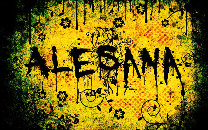 Alesana text brand wallpaper, Music, Group, Alesana, Post-hardcore, Screamo, HD wallpaper