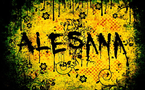 Alesana text brand wallpaper, Music, Group, Alesana, Post-hardcore, Screamo, HD wallpaper HD wallpaper