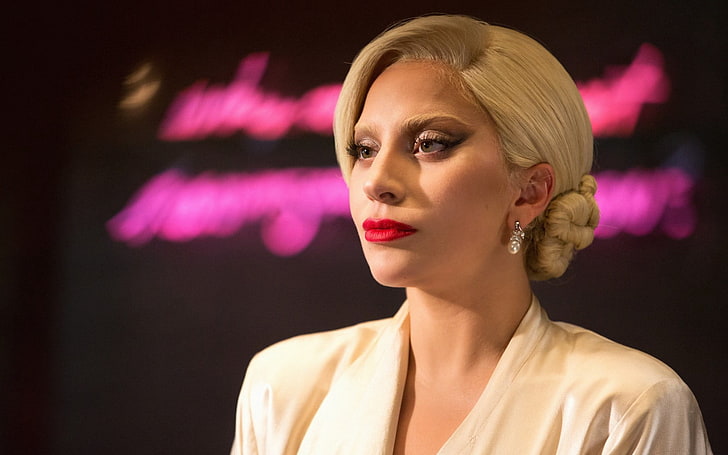 Lady Gaga, Lady Gaga, chanteuse, visage, maquillage, Fond d'écran HD