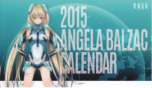 Rakuen Tsuihou, Angela Balzac, calendar, HD wallpaper HD wallpaper