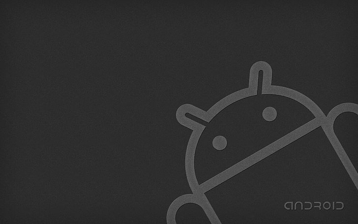 Android Logo Illustration, grau, Roboter, Android, HD-Hintergrundbild