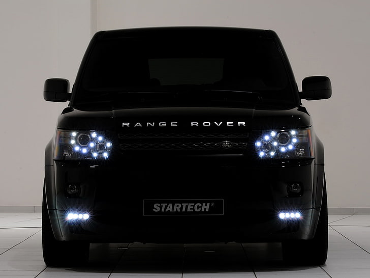 black Land Rover Range Rover SUV, black, land rover, startech, HD wallpaper