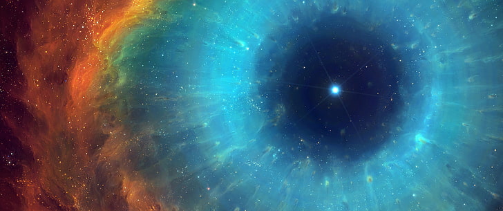 ruang, penuh warna, nebula, bintang, helix nebula, Wallpaper HD