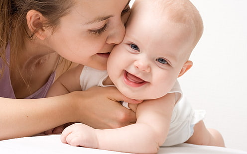 귀여운 아기 키스, 키스, 아기, HD 배경 화면 HD wallpaper