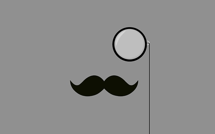 bigode illustation, bigode, fundo simples, minimalismo, HD papel de parede