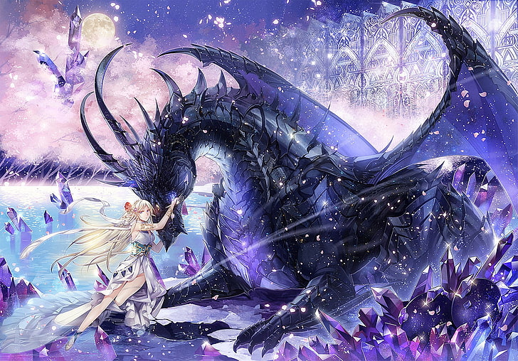 Anime, Original, Dragon, HD wallpaper