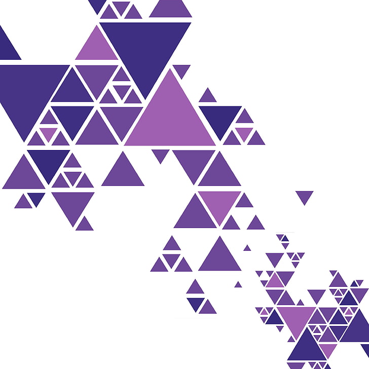 pattern, texture, triangle, white, purple, HD wallpaper