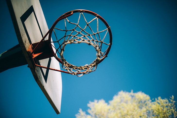 weißer basketballkorb, basketball, korb, HD-Hintergrundbild