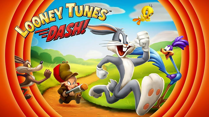 Looney Tunes Dash Video Game Adventures With Elmer Fudd Bugs Bunny Tweety Bird And Road Runner Hd Wallpaper Download For Mobile And Tablet 1920×1200, HD wallpaper